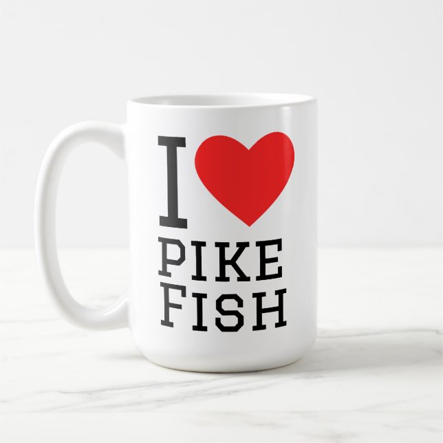 I love pike fish coffee mug (Left)