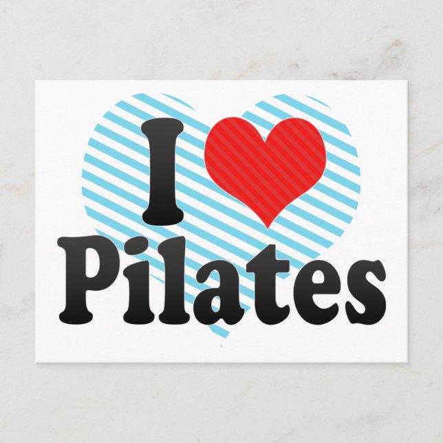 I Love Pilates Postcard (Front)
