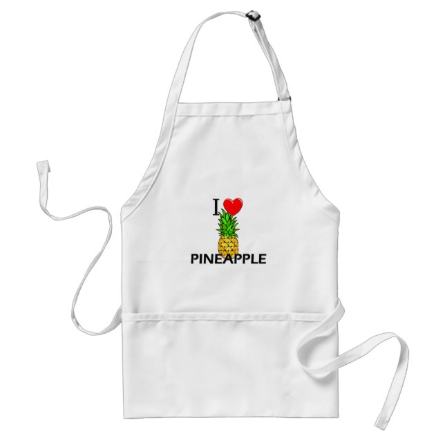 I Love Pineapple Standard Apron (Front)