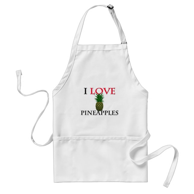 I Love Pineapples Standard Apron (Front)