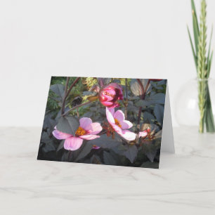 I Love Pink Flowers! Thank You Card