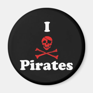 I Love Pirates Magnet