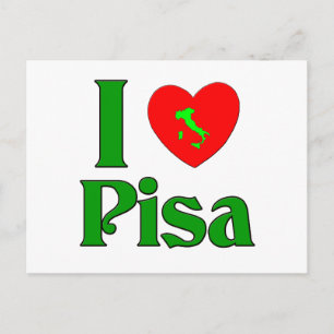 I Love Pisa Italy Postcard