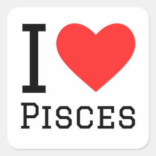 I love pisces square sticker