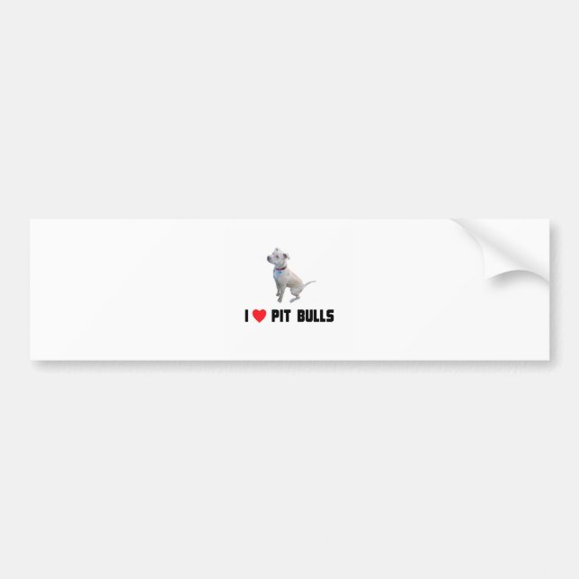 I Love Pit Bulls Bumper Sticker (Front)