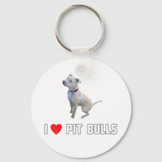 I Love Pit Bulls Key Ring