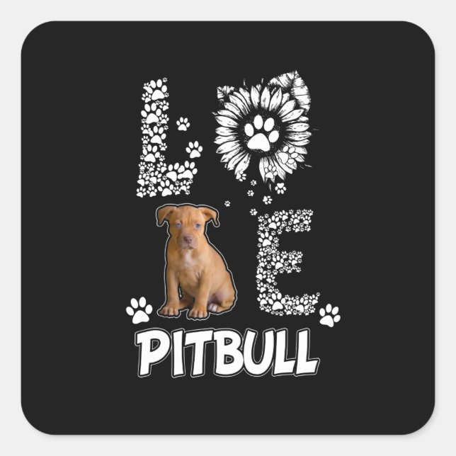 I love Pitbull dogs Square Sticker (Front)