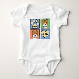 I Love Pitbulls Baby Bodysuit