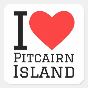 I love Pitcairn island Square Sticker