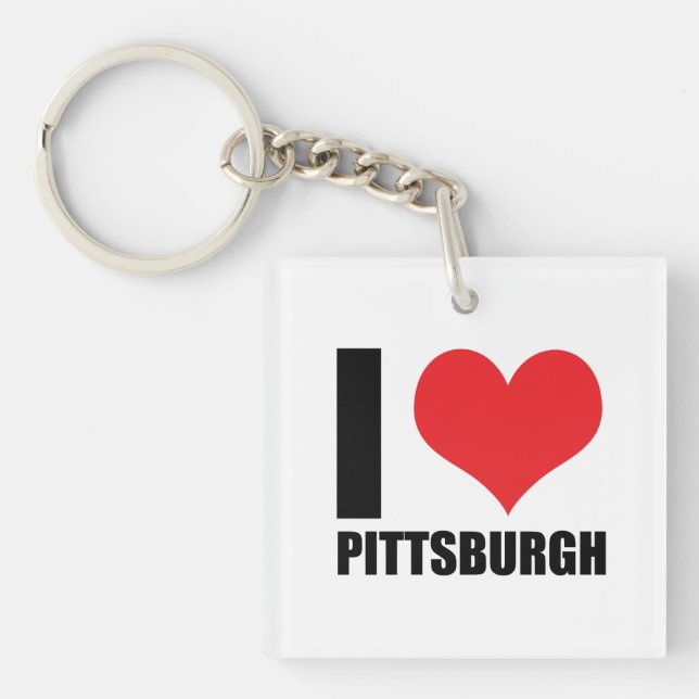I love Pittsburg  Key Ring (Front)