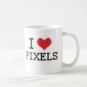 I Love Pixels / I Heart Pixels Coffee Mug