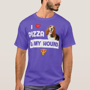 I Love Pizza And My Bassett Hound Hunting Dog Pepp T-Shirt