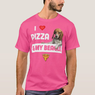 I Love Pizza and My Beagle Dog Owner Pepperoni Foo T-Shirt