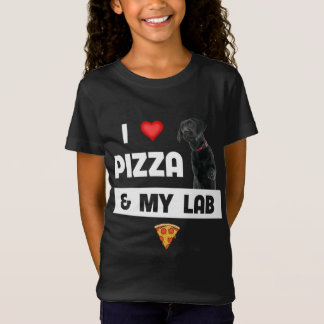 I Love Pizza And My Black Lab Dog Pepperoni Cheese T-Shirt