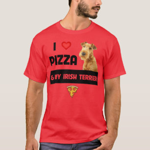 I Love Pizza And My Irish Terrier Dog Pepperoni Ch T-Shirt