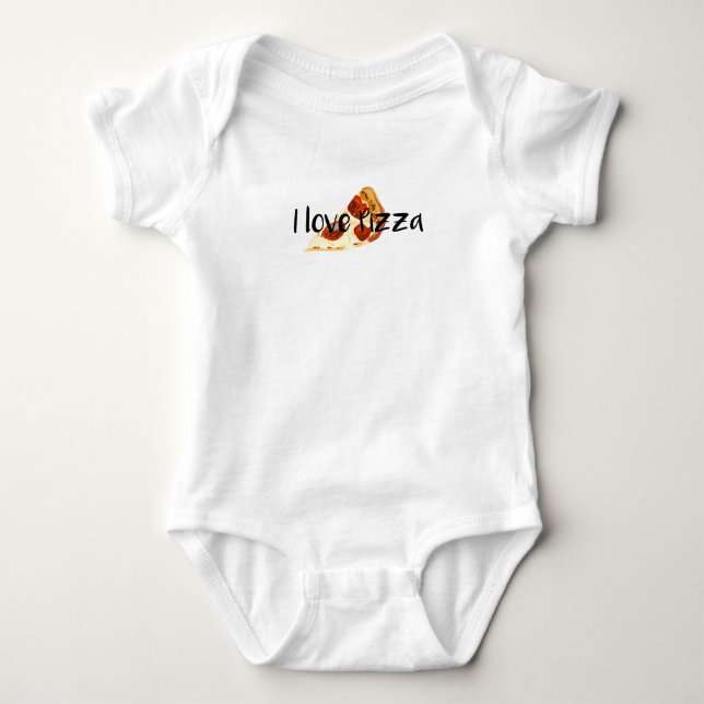 I love Pizza Baby Bodysuit (Front)