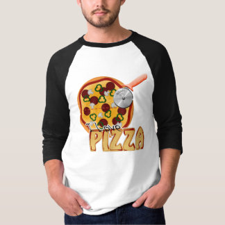 I Love Pizza -  Basic 3/4 Sleeve Raglan T-Shirt