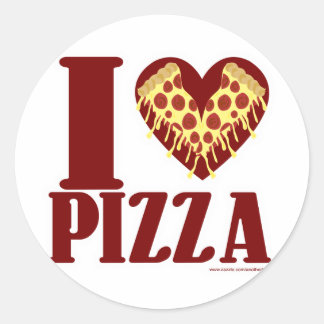 I love Pizza Classic Round Sticker