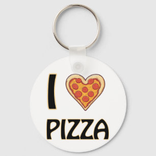 I love Pizza – Funny Food Lover Gift Key Ring