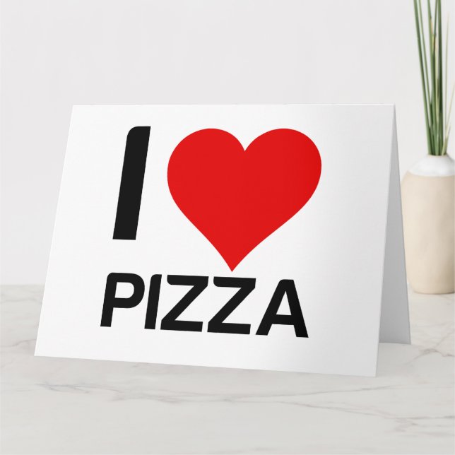 I LOVE PIZZA HEART THANK YOU CARD (Front)