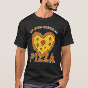 I Love Pizza Heart Valentines Day_4 T-Shirt