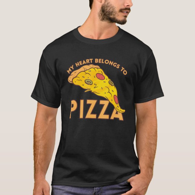 I Love Pizza Heart Valentines Day_5 T-Shirt (Front)