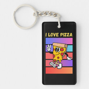 I love pizza. key ring