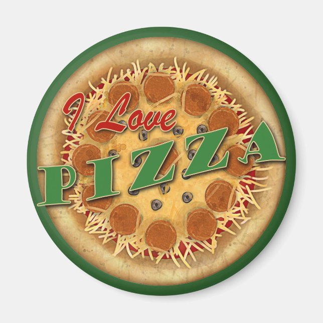 I Love Pizza Magnet (Front)