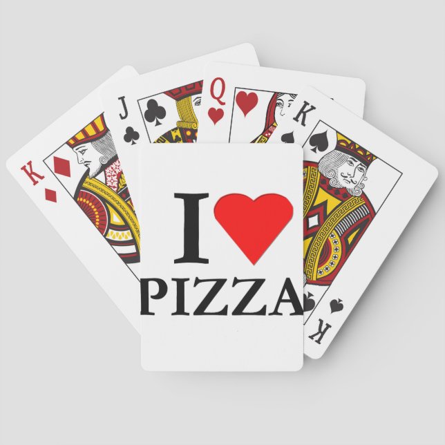 I Love Pizza Playing Cards (Back)