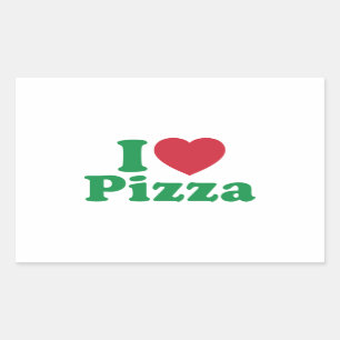 I Love Pizza Rectangular Sticker