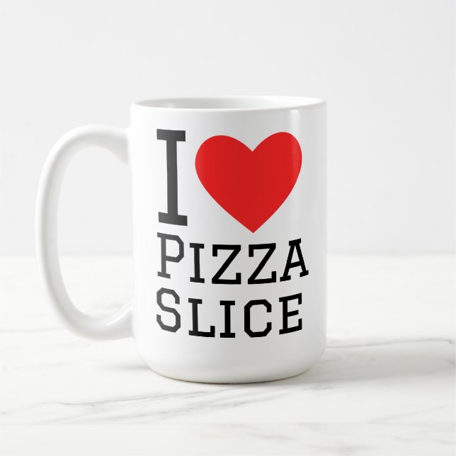I love pizza slice coffee mug (Left)