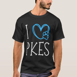 I Love Pkes Blackdark Grey T-Shirt