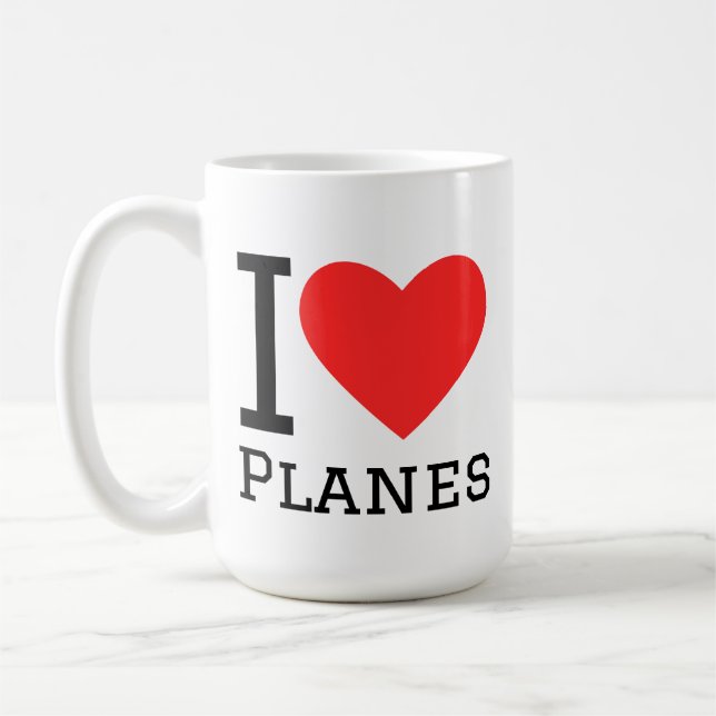I love planes coffee mug (Left)