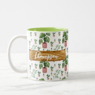 I Love Plants Two-Tone Coffee Mug