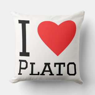 I love Plato  Cushion