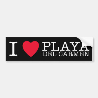 I love Playa del Carmen Bumper Sticker
