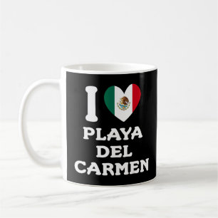 I Love Playa del Carmen Heart Mexico Flag 1  Coffee Mug