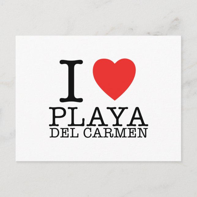 I love Playa del Carmen Post Card (Front)