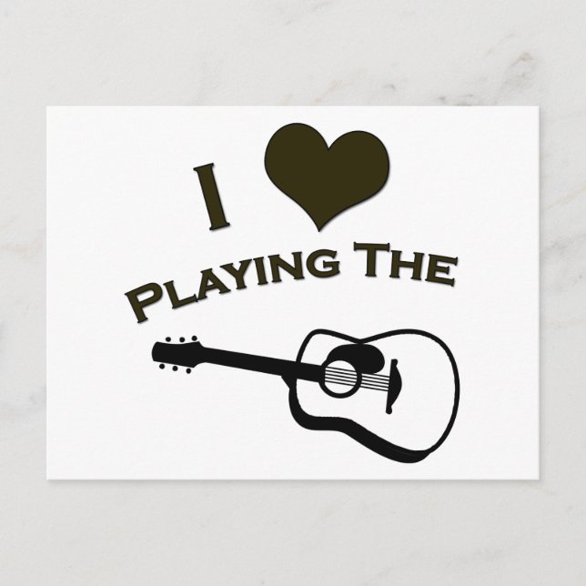 I Love Playing the Guitar Postcard (Front)