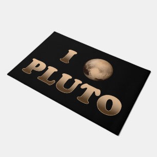 I Love Pluto Doormat
