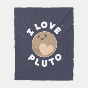 I Love Pluto Fleece Blanket