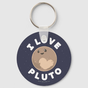 I Love Pluto Key Ring
