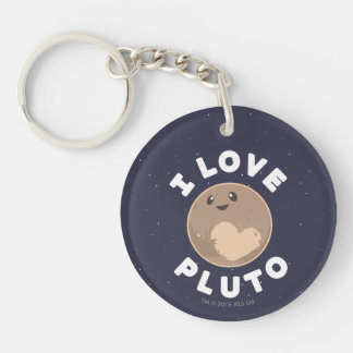 I Love Pluto Key Ring