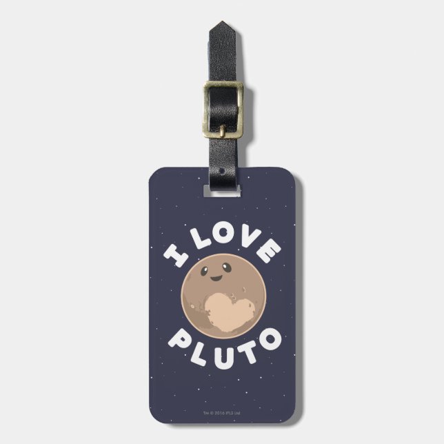 I Love Pluto Luggage Tag (Front Vertical)