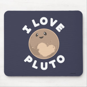 I Love Pluto Mouse Mat