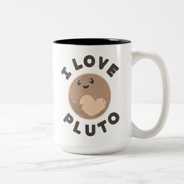 I Love Pluto Two-Tone Coffee Mug (Right)
