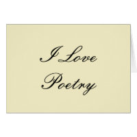 I Love Poetry Blank Cards (Cream & Black)