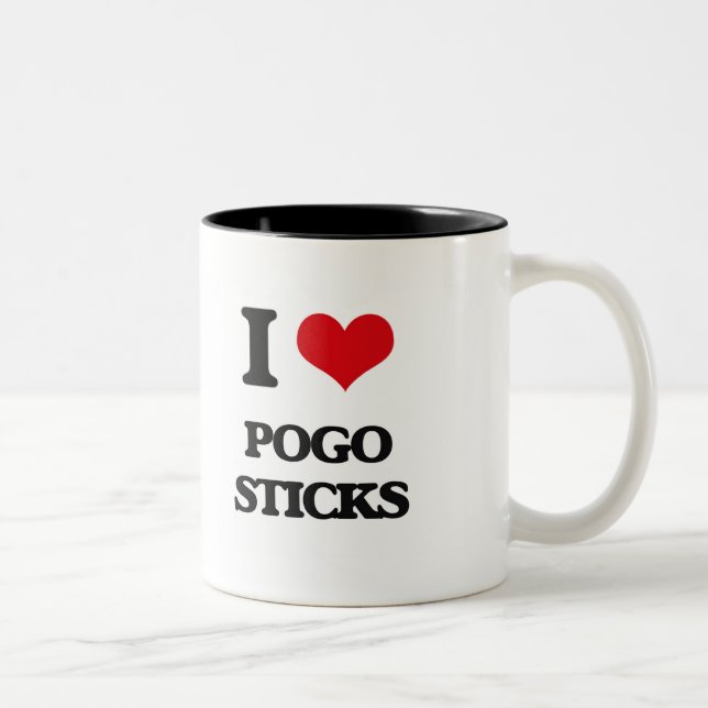 I love Pogo Sticks Two-Tone Coffee Mug (Right)
