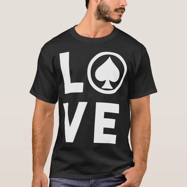 I Love Poker   Funny Cute Poker Player Related Gif T-Shirt (Front)