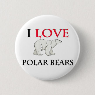I Love Polar Bears 6 Cm Round Badge